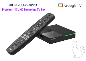 STRONG LEAP-S3 PRO | Преміум Google TV Box з сертіфікатами Netflix, Dolby Digital Atmos, WiFi 6