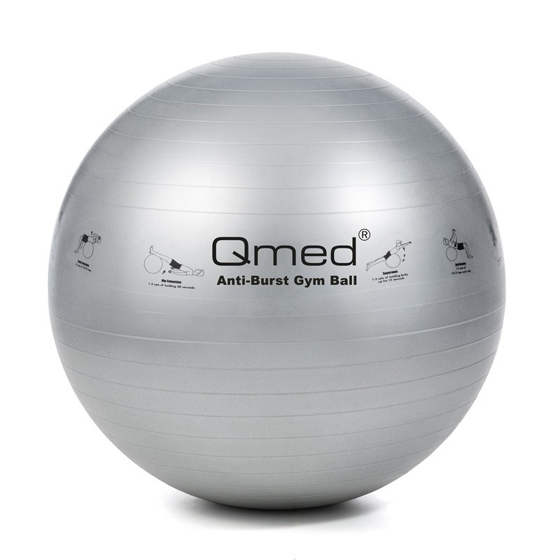 Фітбол - Qmed ABS Gym Ball 85 см. Гімнастичний м'яч для фітнесу. Сірий, фото 1