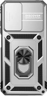 Чохол для Samsung Galaxy A54 з кільцем-тримачем і шторкою камери, Silver, фото 1