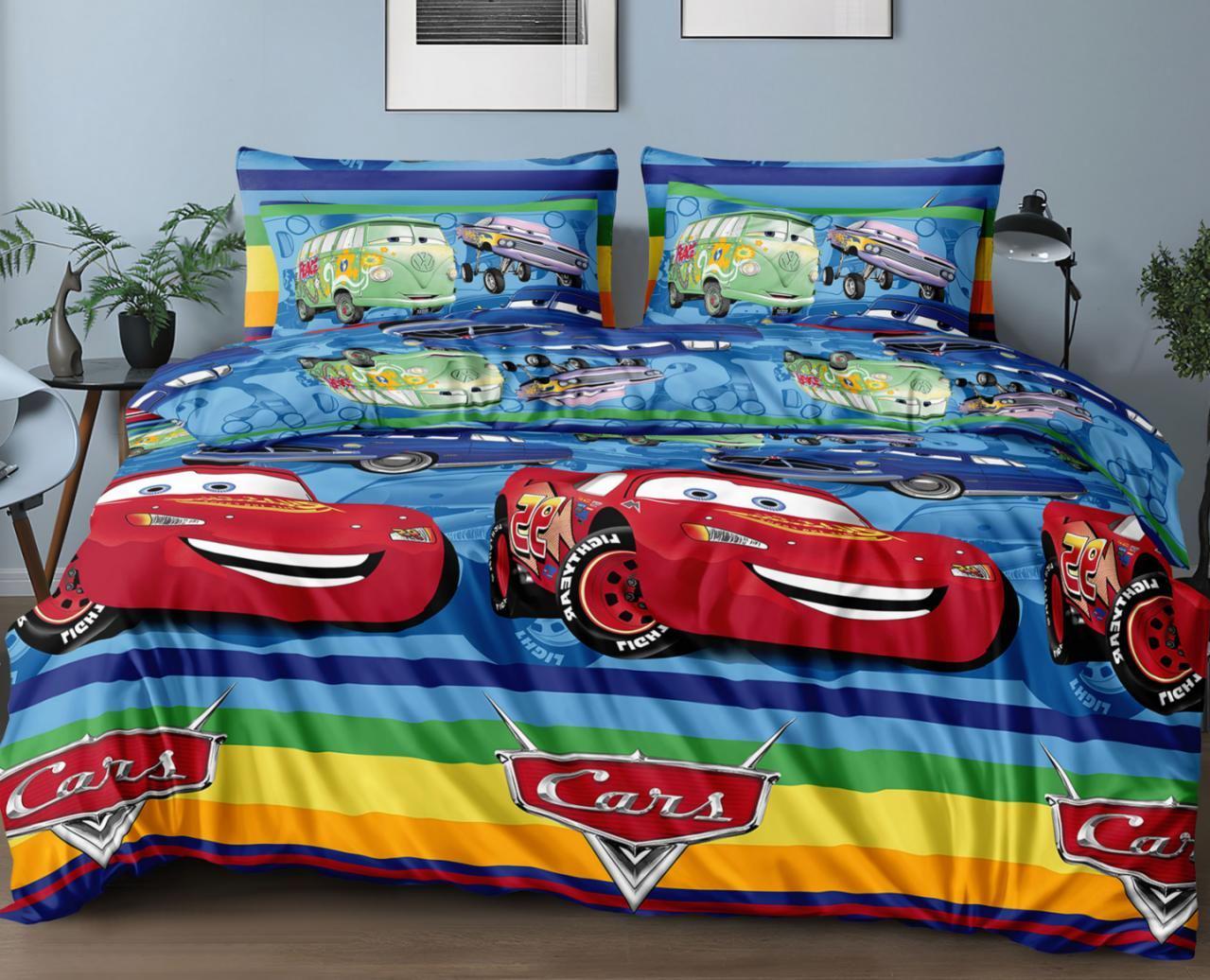 Постільна білизна підліткова Бязь Нічні перегони Маквін, фото 1