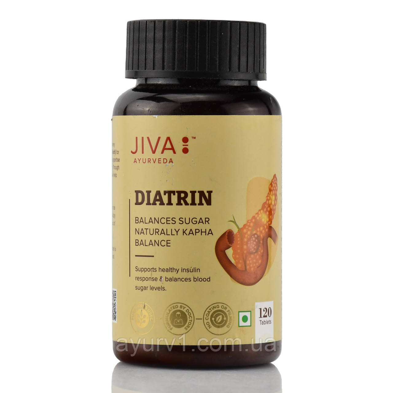 Діатрин Джива Diatrin Jiva  120 таб для зниження рівня цукру в крові, при цукровому діабеті