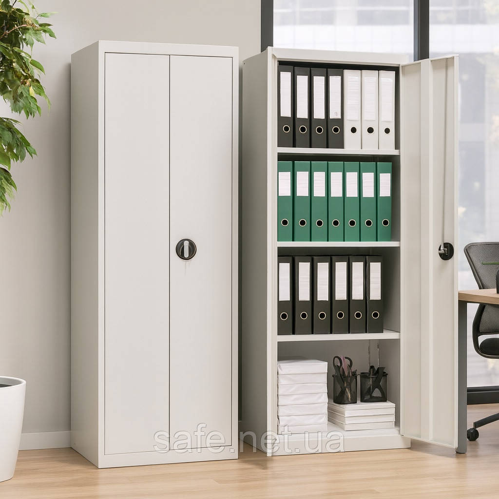 Шафа металева Levmetal ШБМ-18 (ВxШxГ:1800x800x390), 0,5 мм, шафа для офісу, шафа для документів