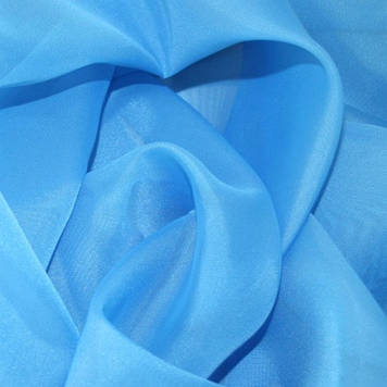 Тюль небесно-блакитна Вуаль, однотонна + високоякісний пошиття