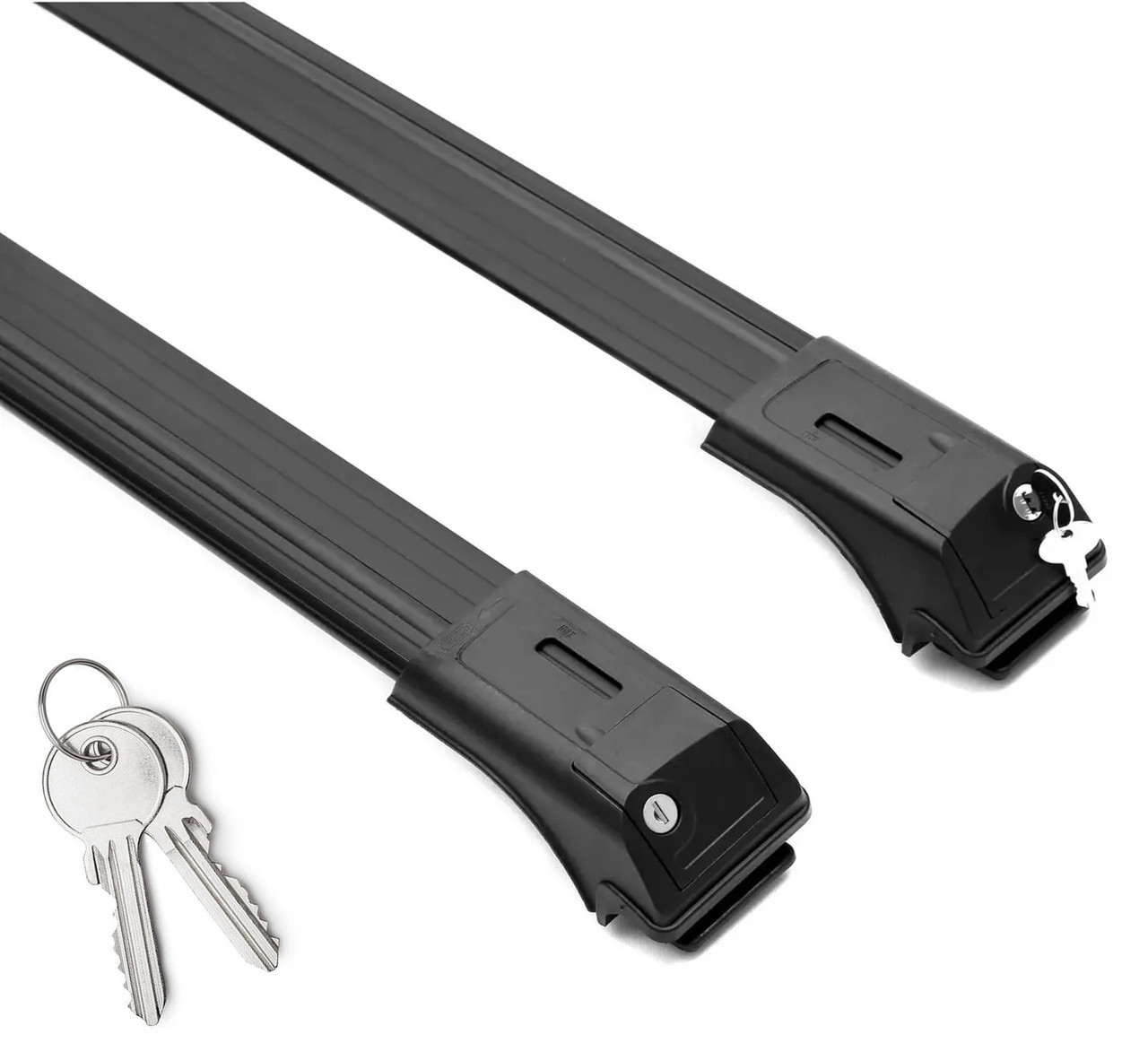 Поперечки на Toyota Land Cruiser Prado 250 (2024-2026) Skybar V1 Black. На стандартні рейлінги. Замок на ключах. Чорні, фото 1