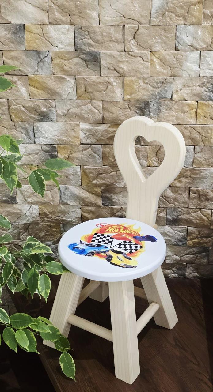 Дитячі стільці із натурального дерева Hot Wheels