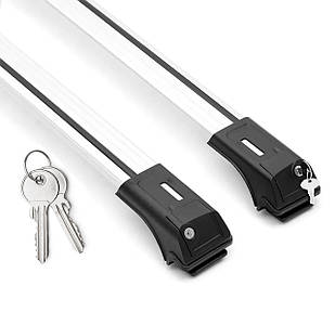 Поперечки на MG ZS EV (2021-2026) Skybar V1 Grey. На стандартні рейлінги. Замок на ключах. Сірі