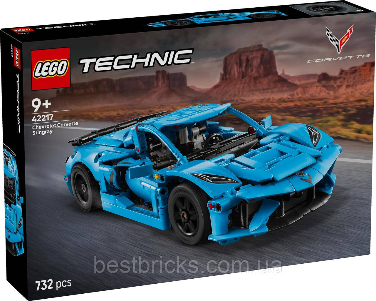 Конструктор Lego Technic Синій Chevrolet Corvette Stingray 42217, фото 1