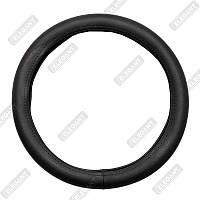 Чохол на кермо  екошкіра "L" (39-40см) чорний Elegant 105813 гладкий/біла основа/1 шов(8.5см)