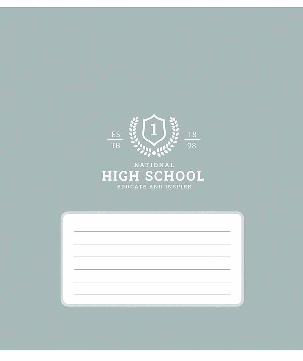 Зошит 12арк. кліт. Школярик "High school (патерн)" ВД-лак №012-3657K(30)(300), фото 1