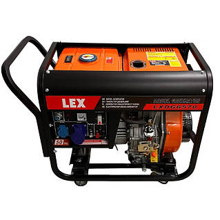 Дизельний генератор LEX LXDG6065 6.0–6.5 кВт 220В електростартер мідна обмотка Генератор на дизелі для дому