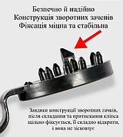 Універсальні кліпси для затінювальної сітки та тентового накриття комплект 10 шт чорні 29557, фото 3