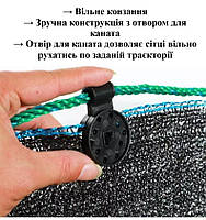 Універсальні кліпси для затінювальної сітки та тентового накриття комплект 10 шт чорні 29557, фото 9