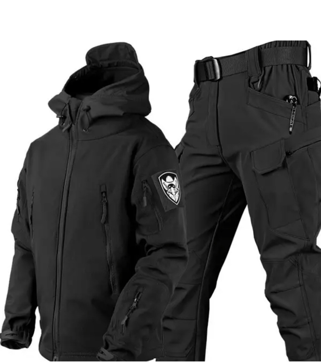 Костюм Софтшел Чорний SoftShell на флісі M (46)