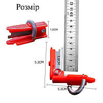 Секатор на палець для пасинкування томатів, збирання овочів та ягід, з металевим лезом і пружиною червоний 29559, фото 2