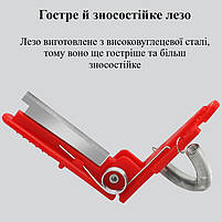 Секатор на палець для пасинкування томатів, збирання овочів та ягід, з металевим лезом і пружиною червоний 29559, фото 5