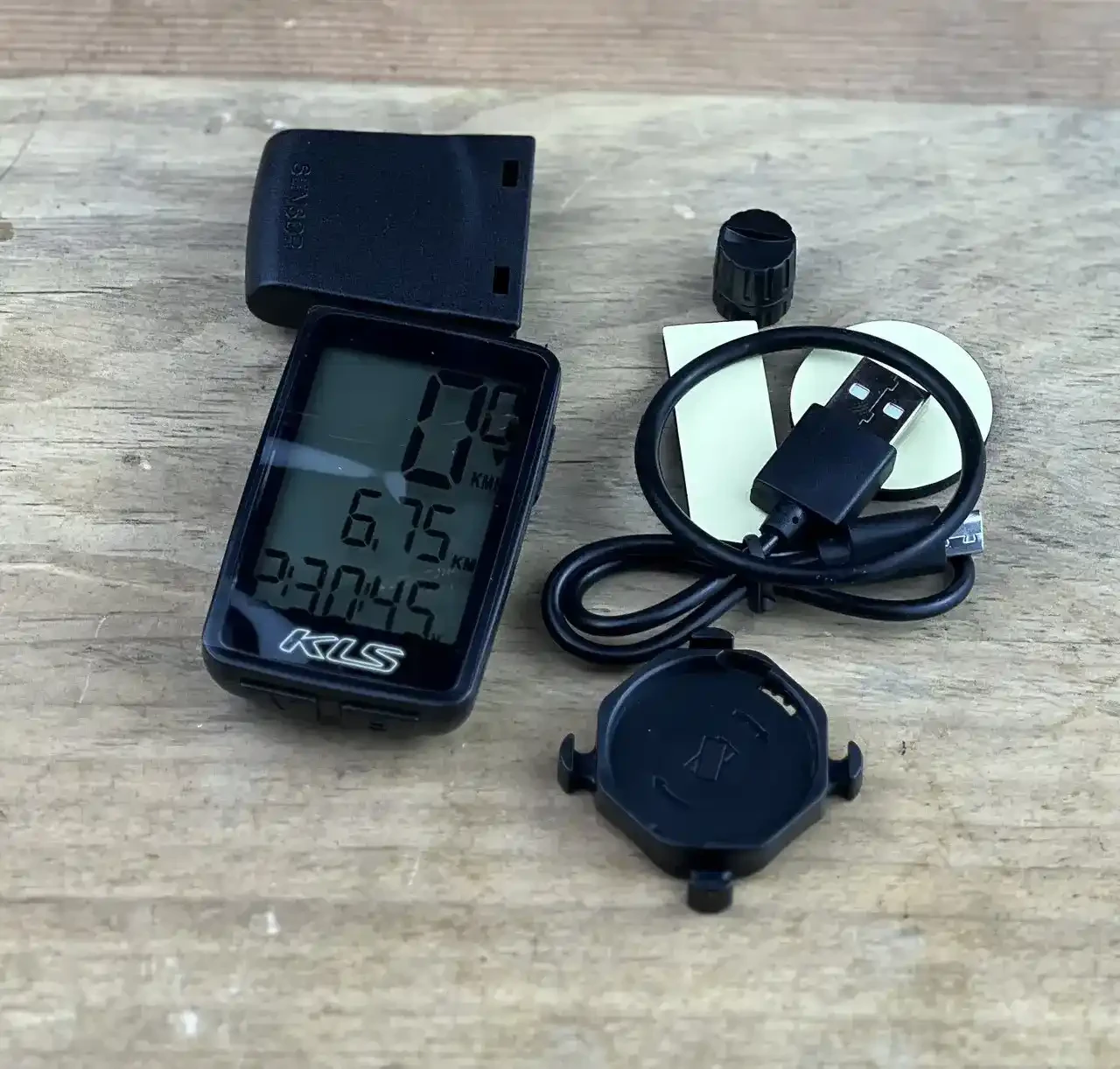 Велокомп'ютер спідометр на велосипед бездротовий KLS Contest WL 10-функцій чорний, фото 1