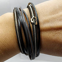 Браслет на руку шкірозамінник "Сердечко".