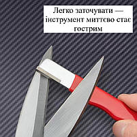 Точилка для секатора та садових інструментів з точильним каменем, червона, 12.5 см 29561, фото 4