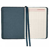 Щоденник A6 Leo Planner Vibe недатований, твердий, темно-бірюзовий, 320 сторінок — стильний преміум записник з кольоровим зрізом, фото 4