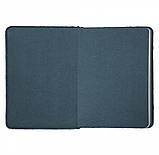 Щоденник A6 Leo Planner Vibe недатований, твердий, темно-бірюзовий, 320 сторінок — стильний преміум записник з кольоровим зрізом, фото 3