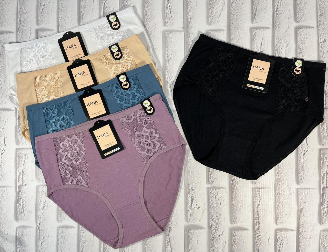 Жіночі трусики Розмір 50-56 рубчик Hana Тканина 95% котон