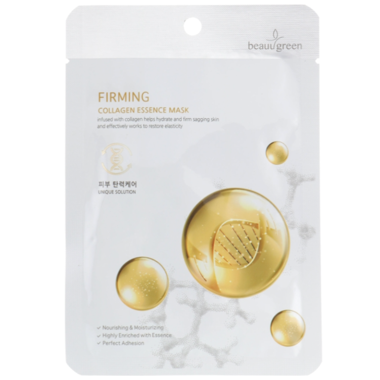 Тканинна маска на основі морського колагену BeauuGreen Firming Collagen Essence Mask 23 г, фото 1