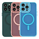 Чехол TPU+PC Magnetic Matte Camera Lens with Magsafe для iPhone 15 Pink, фото 2