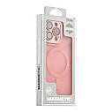 Чехол TPU+PC Magnetic Matte Camera Lens with Magsafe для iPhone 15 Pink, фото 4