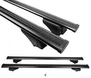 Поперечки на Suzuki SX4 хэтчбек (2006-2013) Wizzard V1 Black. На стандартні рейлінги. Пластиковий ключ. Чорні