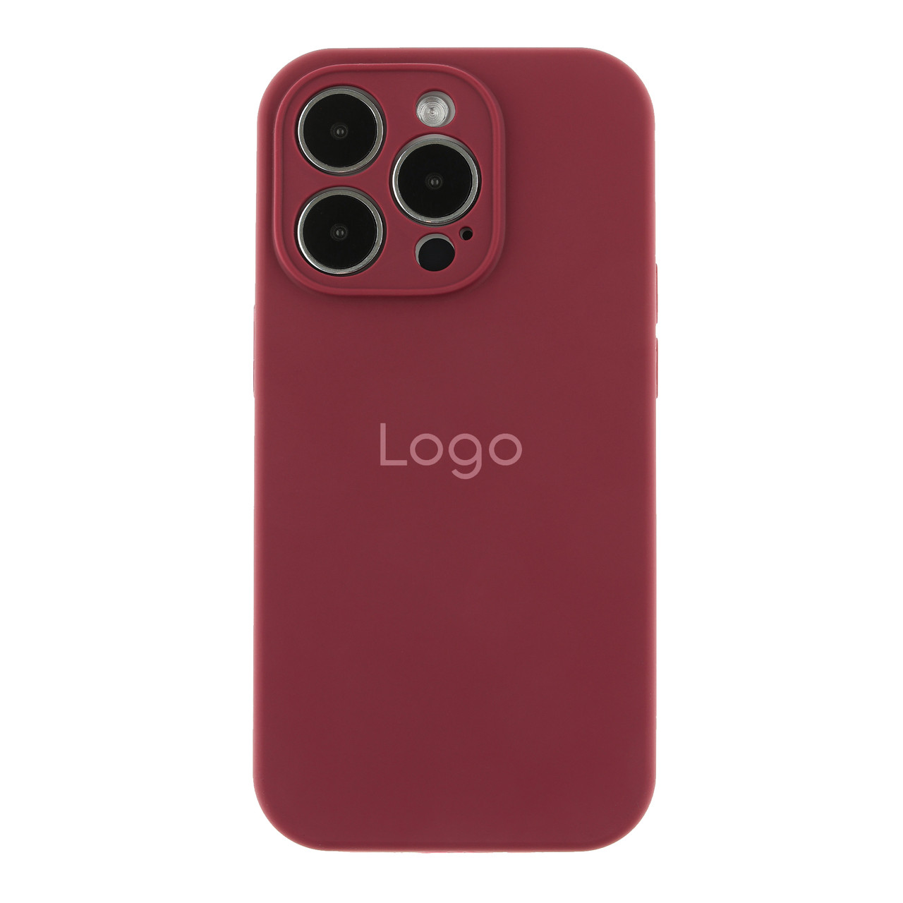 Чохол Silicone Case Full Size with Frame для iPhone 14 Pro 73.Plum, силіконовий, легкий, з мікрофіброю, фото 1