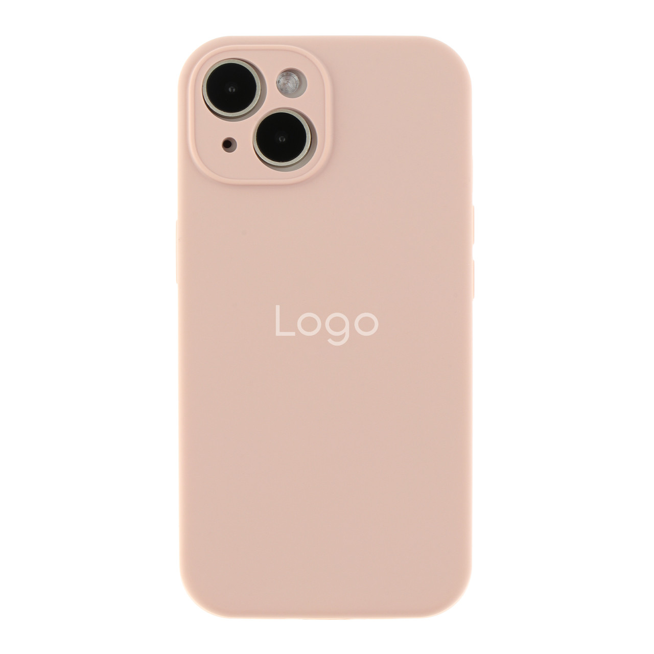 Чехол Silicone Case Full Size with Frame для iPhone 15 Plus 19.Pink Sand, фото 1