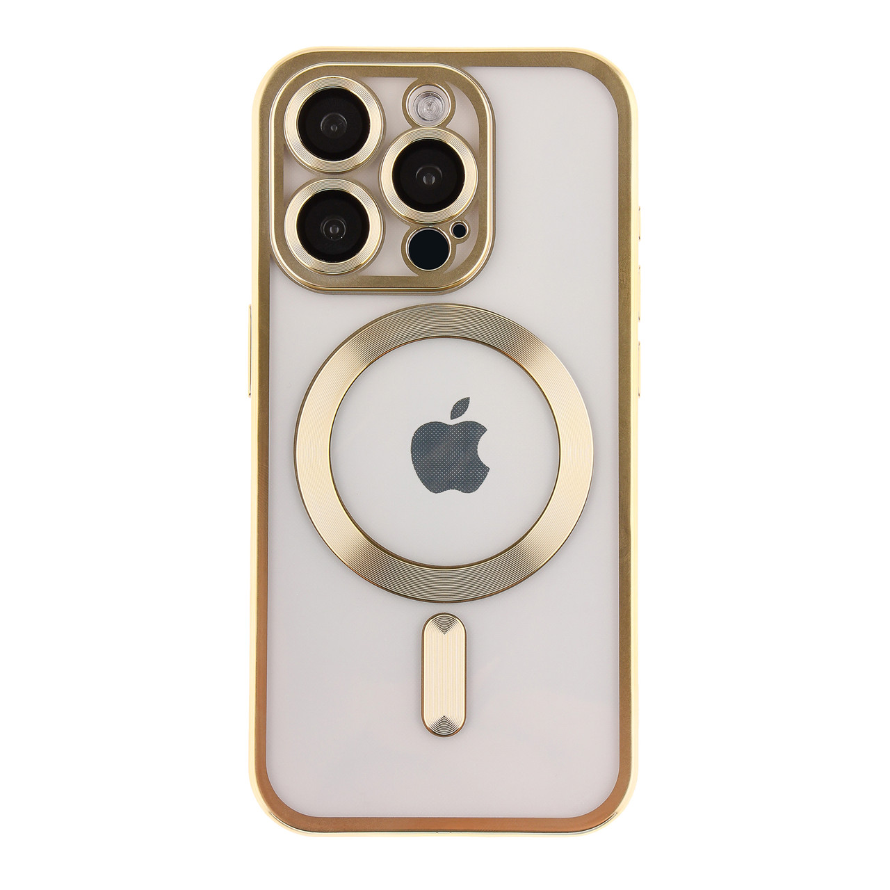 Чохол TPU Metallic Chrome Full Camera з MagSafe для iPhone 14 Pro Хром Золотий, MagSafe, захист від подряпин, фото 1