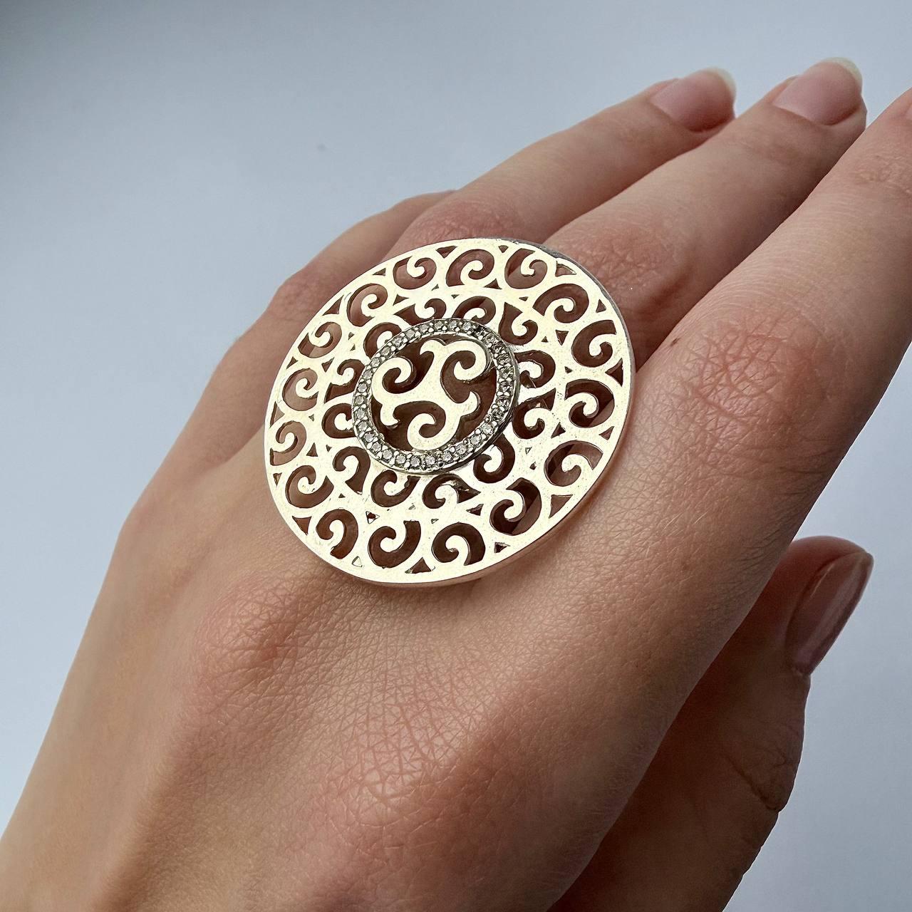 Ексклюзивна срібна каблучка ажурного дизайну "Андромеда" - 925 проби, фото 1