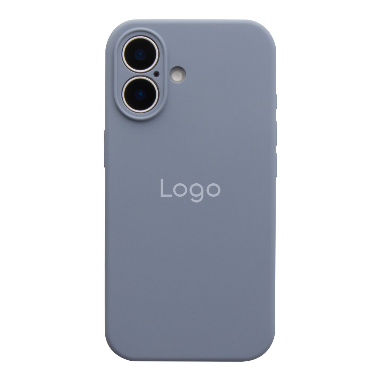 Чехол Silicone Case Full Size with Frame для iPhone 16 28.Lavender Grey, силиконовый, с микрофиброй, фото 1