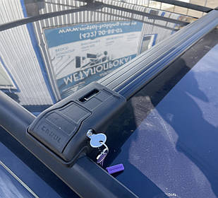 Поперечки на MG ZS EV (2021-2026) Wingcarrier V1 Black. На стандартні рейлінги. Замок на ключах. Чорні