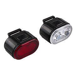 Велофонар 078 2LED IPX4 Waterproof 6 Modes Чорний