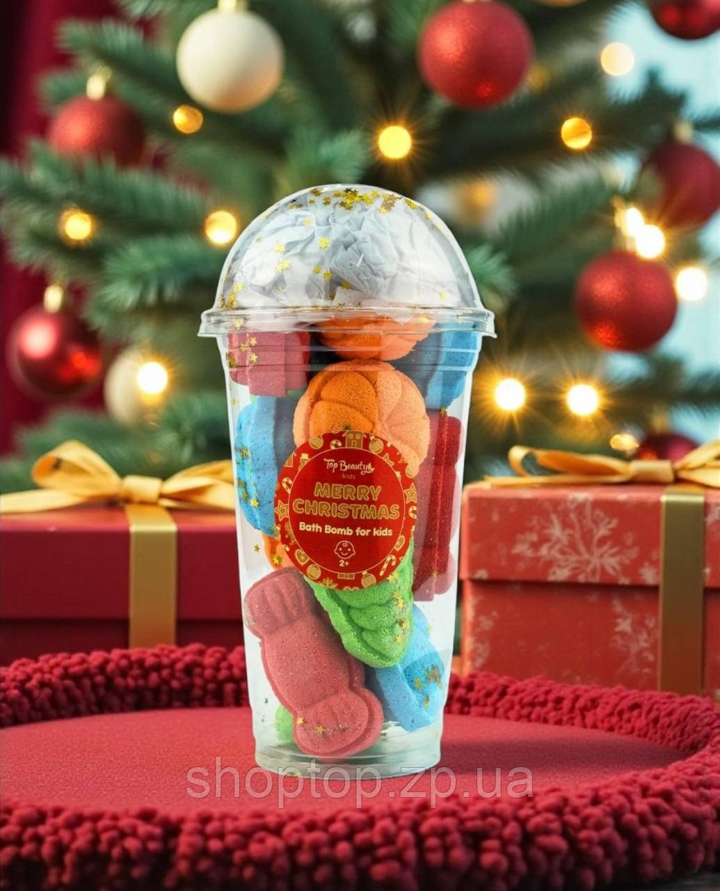 Бомбочки для ванни у склянці "Merry Christmas" Top Beauty, фото 1