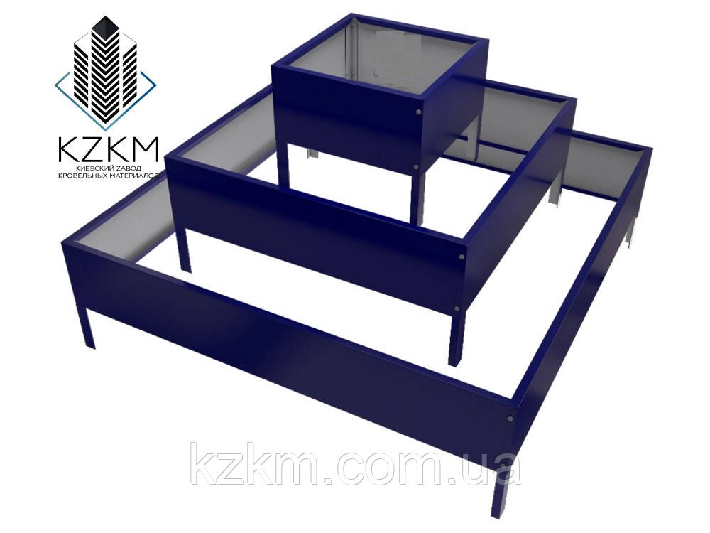 Синя клумба піраміда 5005 рал, фото 1