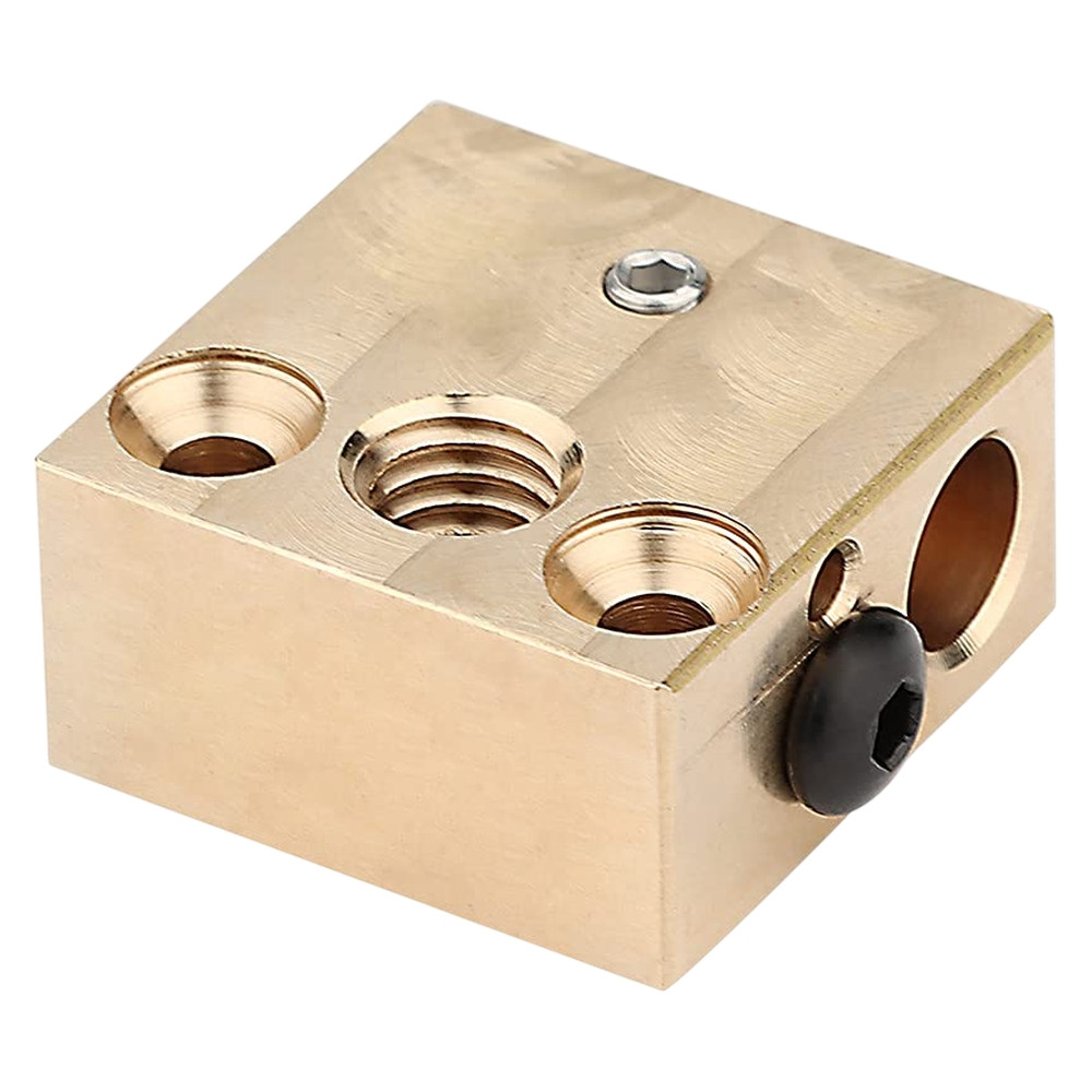 Хитблок (Heat block) для Creality Ender 5/ 5 Pro/ 5 Plus/ CR10/ CR-10-S4/ CR-10-S5/ Латунный нагревательный блок 3D-принтера