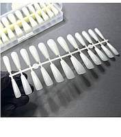 Гелеві типси для нарощування нігтів молочні (балерина), 240 шт