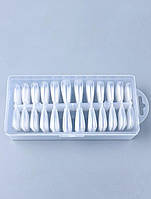 Гелеві типси для нарощування нігтів прозорі (балерина), 240 шт