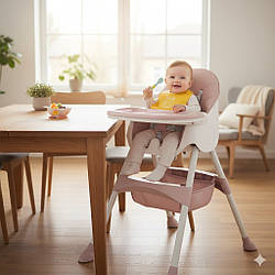 Дитячий стільчик для годування Milo Ricokids 3в1 Рожевий 700002