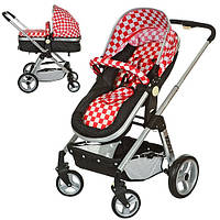 Дитяча коляска 6811-3 універсальна (червоно-чорна)