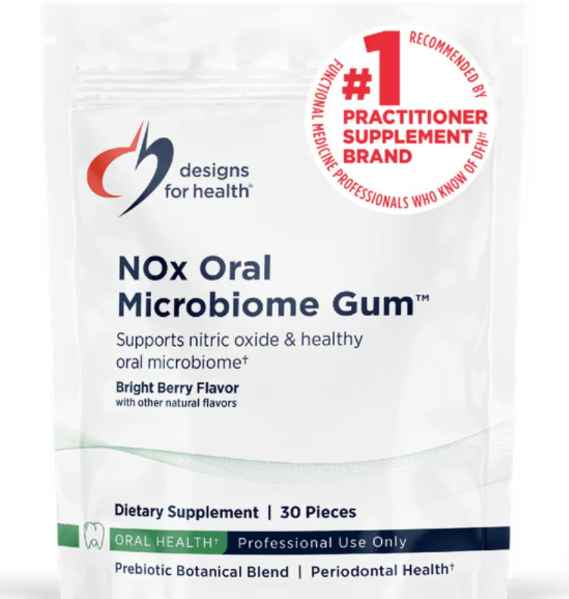 Designs for Health NOx Oral Microbiome Gum / Пребіотична жувальна гумка 30 шт.