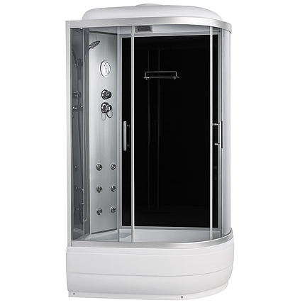 Душовий бокс Sansa 8890D/45-L з КПП 120х80х215 см з глибоким піддоном лівий асиметричний з гідромасажем, фото 1