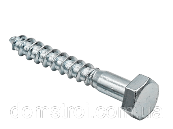 Шуруп під ключ оцинкований (глиховий) 8×80, фото 1