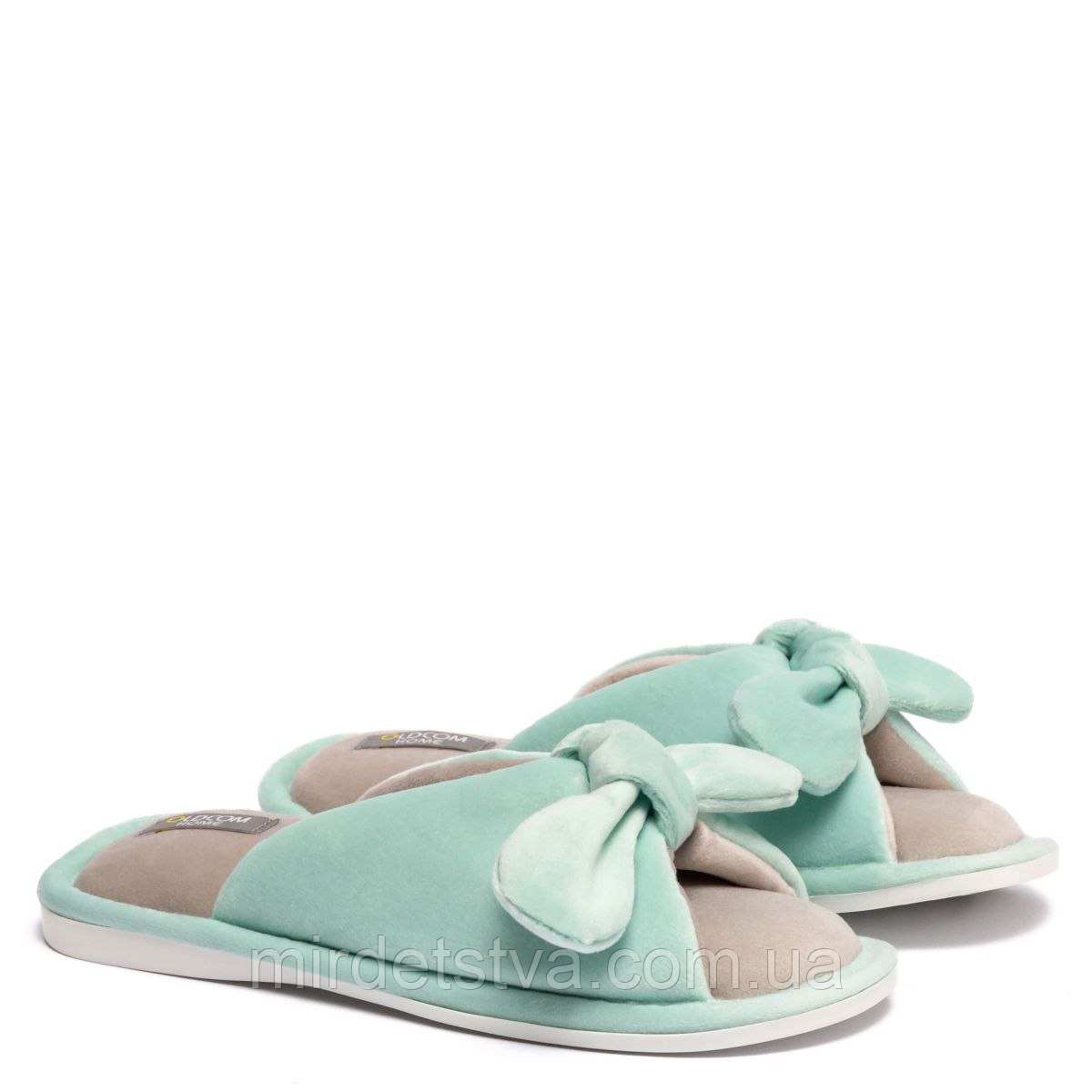 Дитячі домашні кімнатні капці для дівчинки Oldcom Олдком Bunny м'ятні розмір 26-33, фото 1