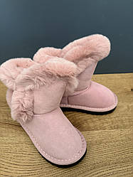 Угги дитячі натуральний замш, рожеві Paliament, розмір 26, 28, 29