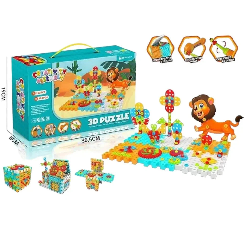 Дитяча креативна мозаїка з інструментами на 224 елементи 021-1 B, фото 1