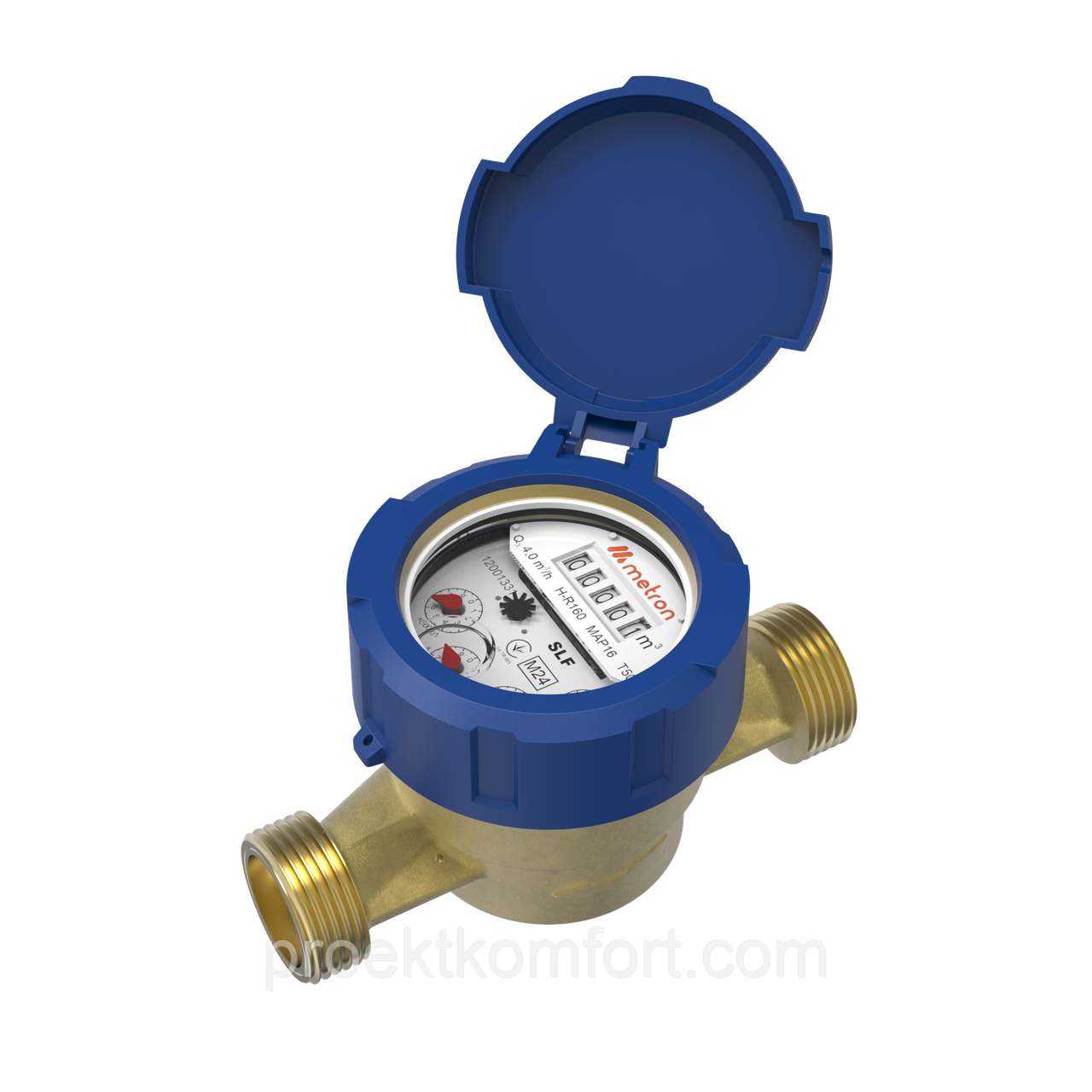 Лічильник холодної води (3/4") METRON SLF Smart+ DN20 Q 4.0 R160 L=130 Мокрохід крильчастий багатоструменевий комунально-побутовий, фото 1